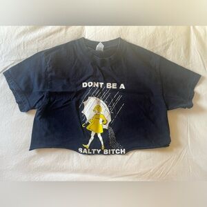 ** SOLD ** Graphic T Crop Top 🧂☔️